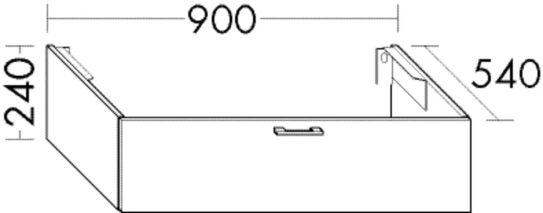 Waschtischunterschrank Sys30 von burgbad - 900 mm breit, 240 mm hoch, 540 mm tief, inkl. Metallkonsolen Waschtischunterschrank Sys30 von burgbad - 900 mm breit, 240 mm hoch, 540 mm tief, inkl. Metallkonsolen