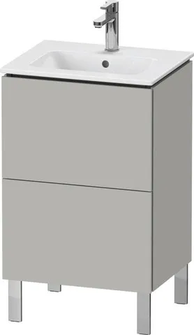 Duravit Waschtischunterschrank bodenstehend „L-Cube“ 52 × 70,4 × 42,1 cm in Betongrau Matt