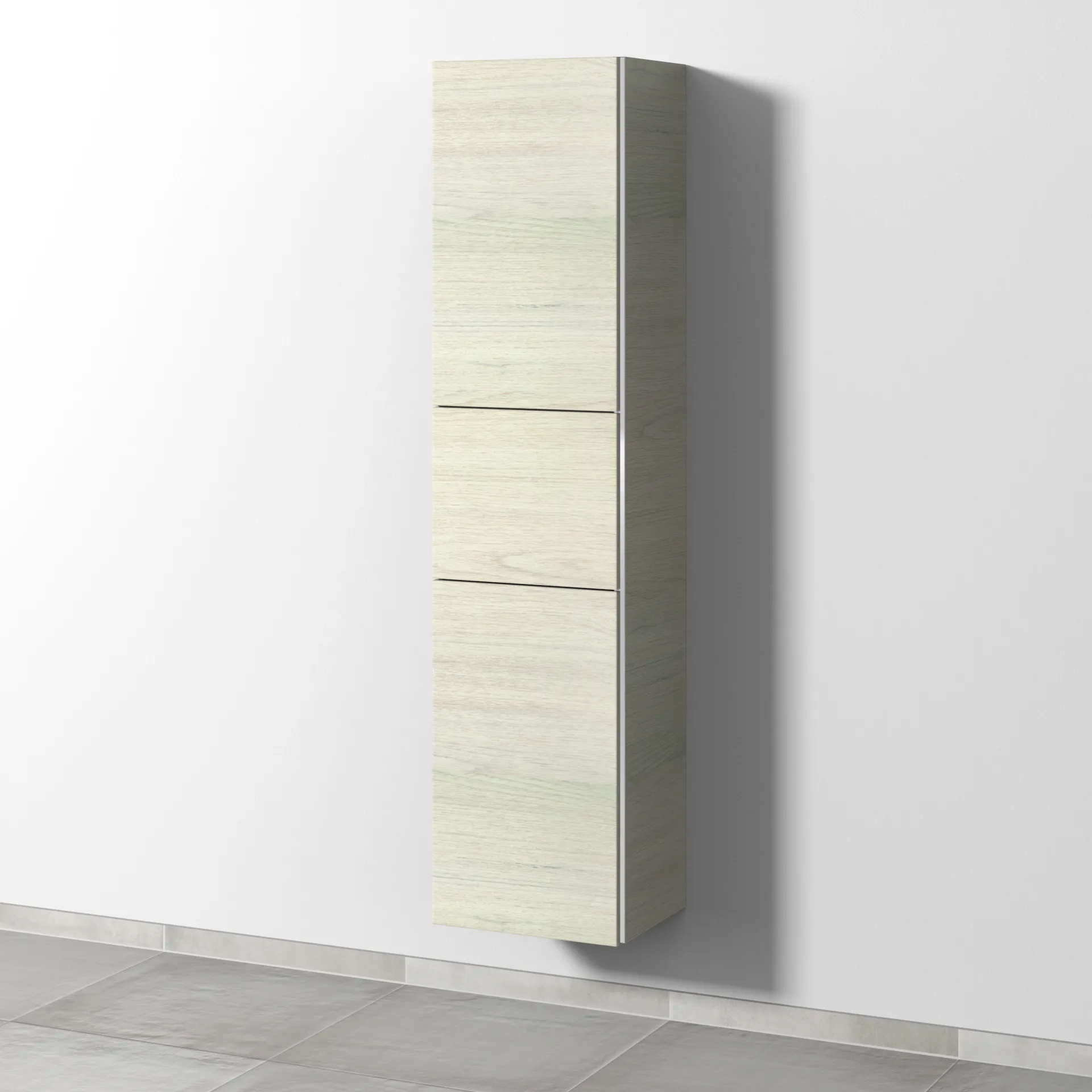 Sanipa Hochschrank „3way“ 400 × 1700 × 345 mm Anschlag links, in White Oak, Anschlag links