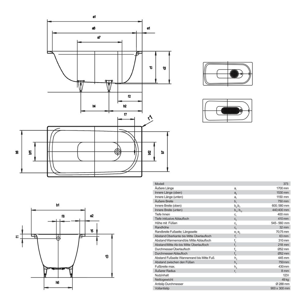 Set Badewanne Saniform Plus 170 × 75 cm inkl. Wannenträger und Kaldewei Ablaufgarnitur Comfort-Level „Saniform Plus“ rechteck 170 × 75 cm, ,, , Set Badewanne Saniform Plus 170 × 75 cm inkl. Wannenträger und Kaldewei Ablaufgarnitur Comfort-Level „Saniform Plus“ rechteck 170 × 75 cm, ,, ,