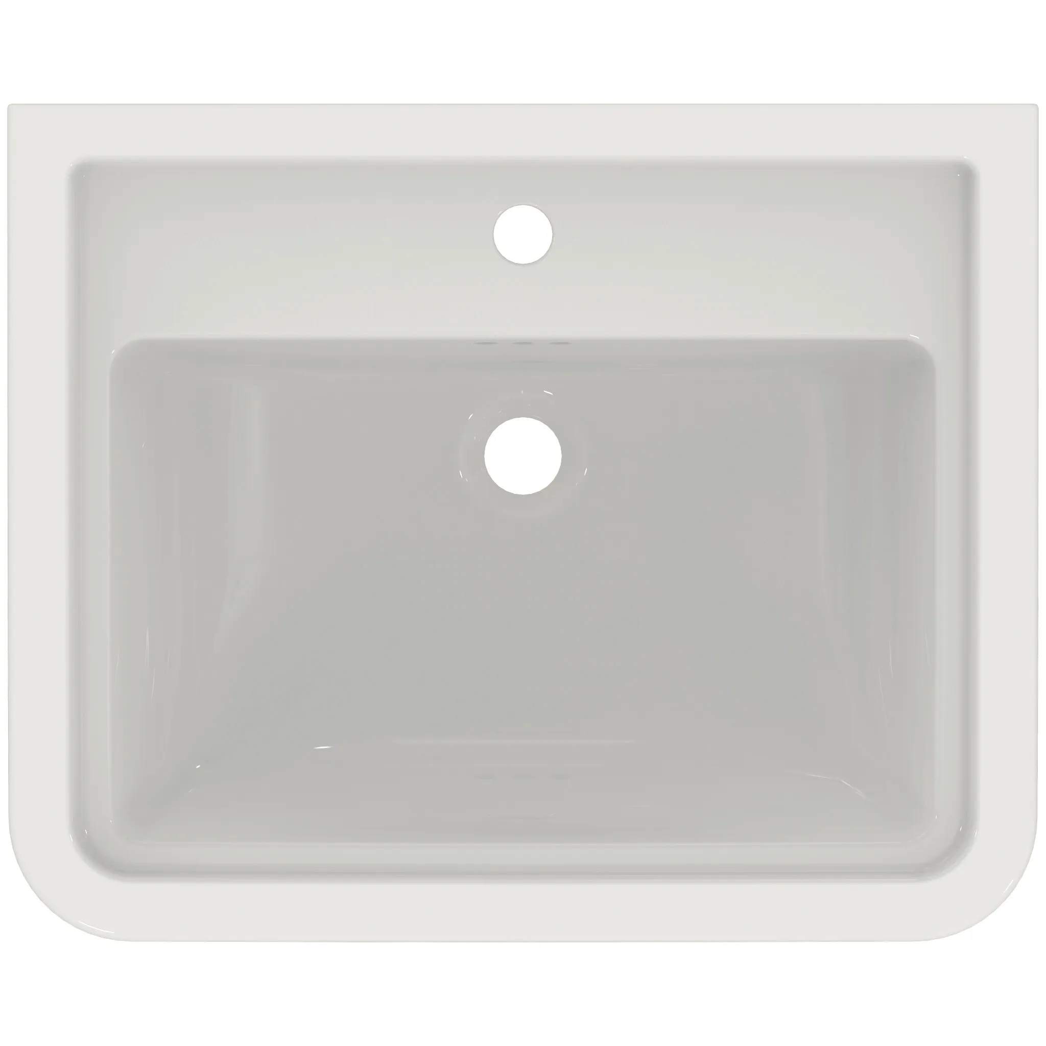 Ideal Standard Waschtisch Calla 1-Loch, weiß, 615 x 500 x 175 mm mit 3-Loch-Überlauf Ideal Standard Waschtisch Calla 1-Loch, weiß, 615 x 500 x 175 mm mit 3-Loch-Überlauf