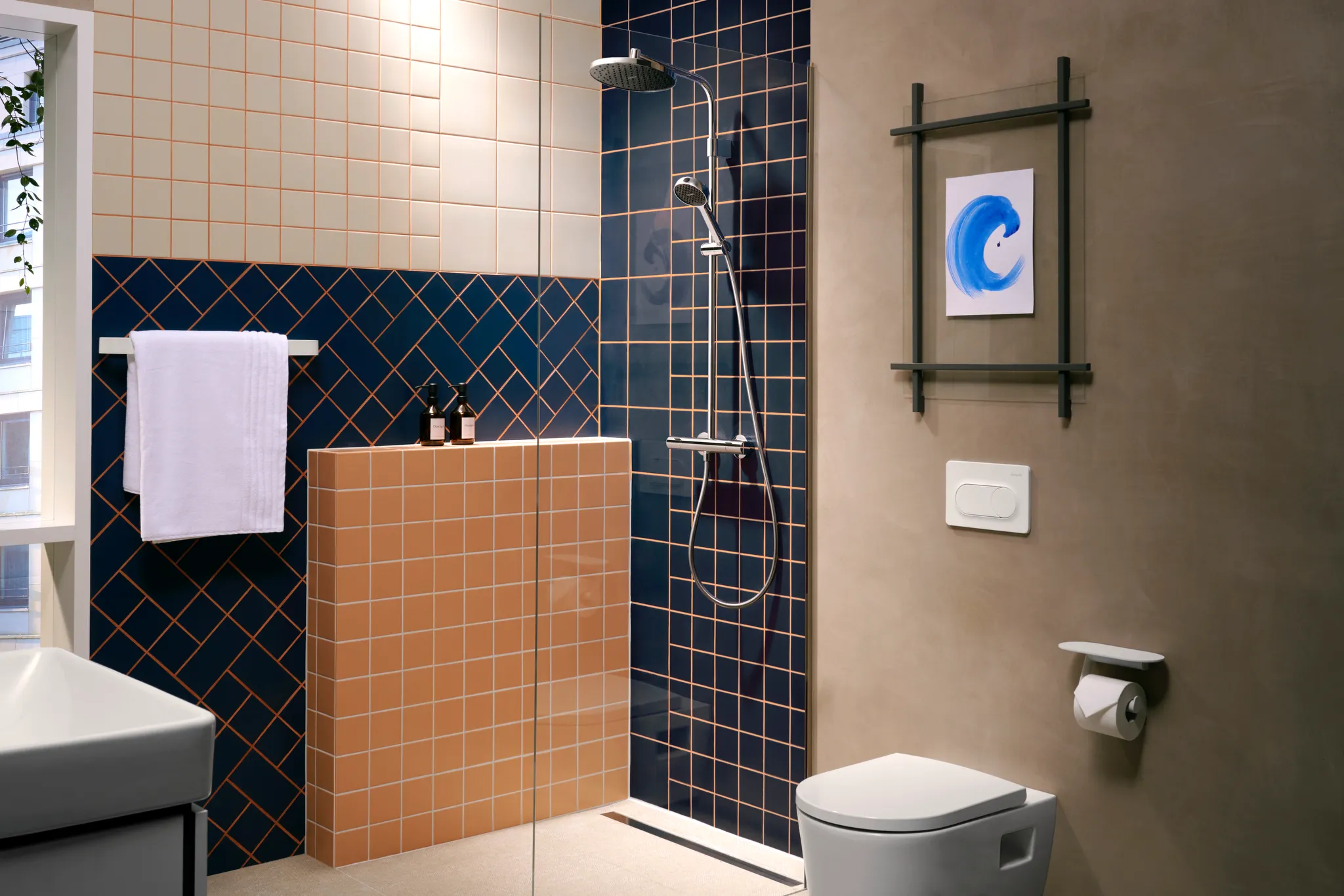 RainDrain Compact Komplettset Duschrinne 800 für Standardinstallation Edelstahl gebürstet