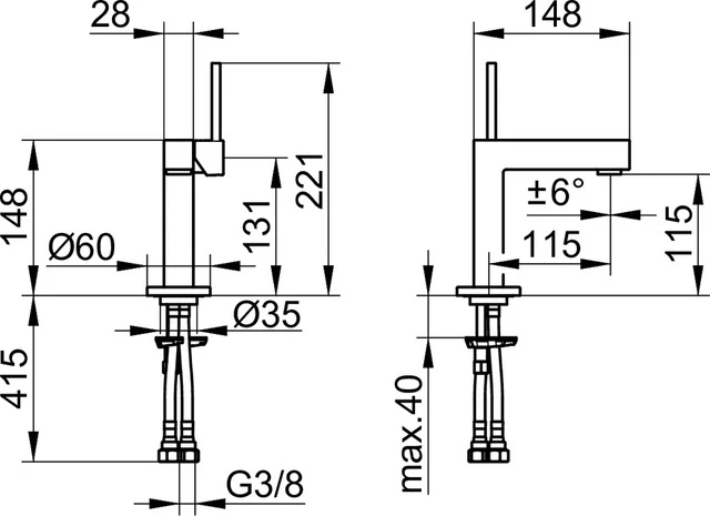Edition 90 59004010100 Einhebel-Waschtischmischer 110 ohne Zugstangen-Ablaufgarnitur verchromt Edition 90 59004010100 Einhebel-Waschtischmischer 110 ohne Zugstangen-Ablaufgarnitur verchromt