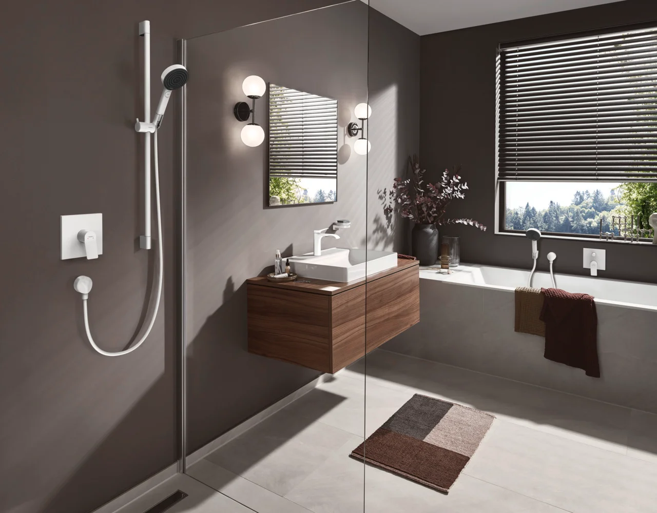Hansgrohe Vivenis Einhebel-Brausemischer Unterputz, mattweiß, für iBox universal
