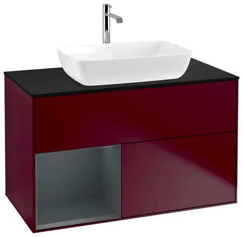 Villeroy & Boch Waschtischunterschrank „Finion“ für Schrankwaschtisch 1000 × 603 × 501 mm Peony Matt Lacquer, für Becken mittig Villeroy & Boch Waschtischunterschrank „Finion“ für Schrankwaschtisch 1000 × 603 × 501 mm Peony Matt Lacquer, für Becken mittig