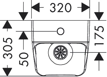 Urinal „EluPura Original Q“, Befestigung sichtbar