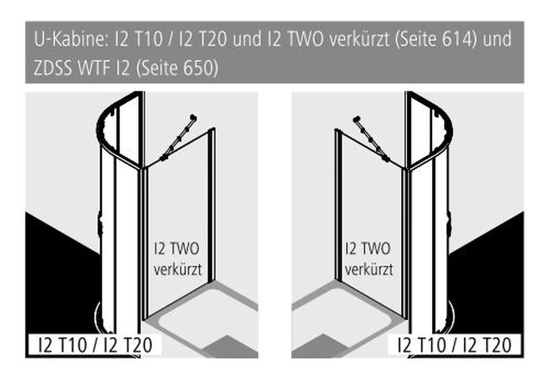 Kermi Duschdesign Viertelkreis-Duschkabine mit Gleittüren für ungleichschenklige Wannen „IBIZA 2000“ Profile Weiß (RAL 9016), Anschlag links und rechts BV: 875 - 1175 mm WE: 885 - 910/1185 - 1210 mm H: 2000 mm