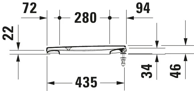 Duravit WC-Sitz „D-Code“ Basic 36 × 44 × 44 cm in, Scharniere Edelstahl