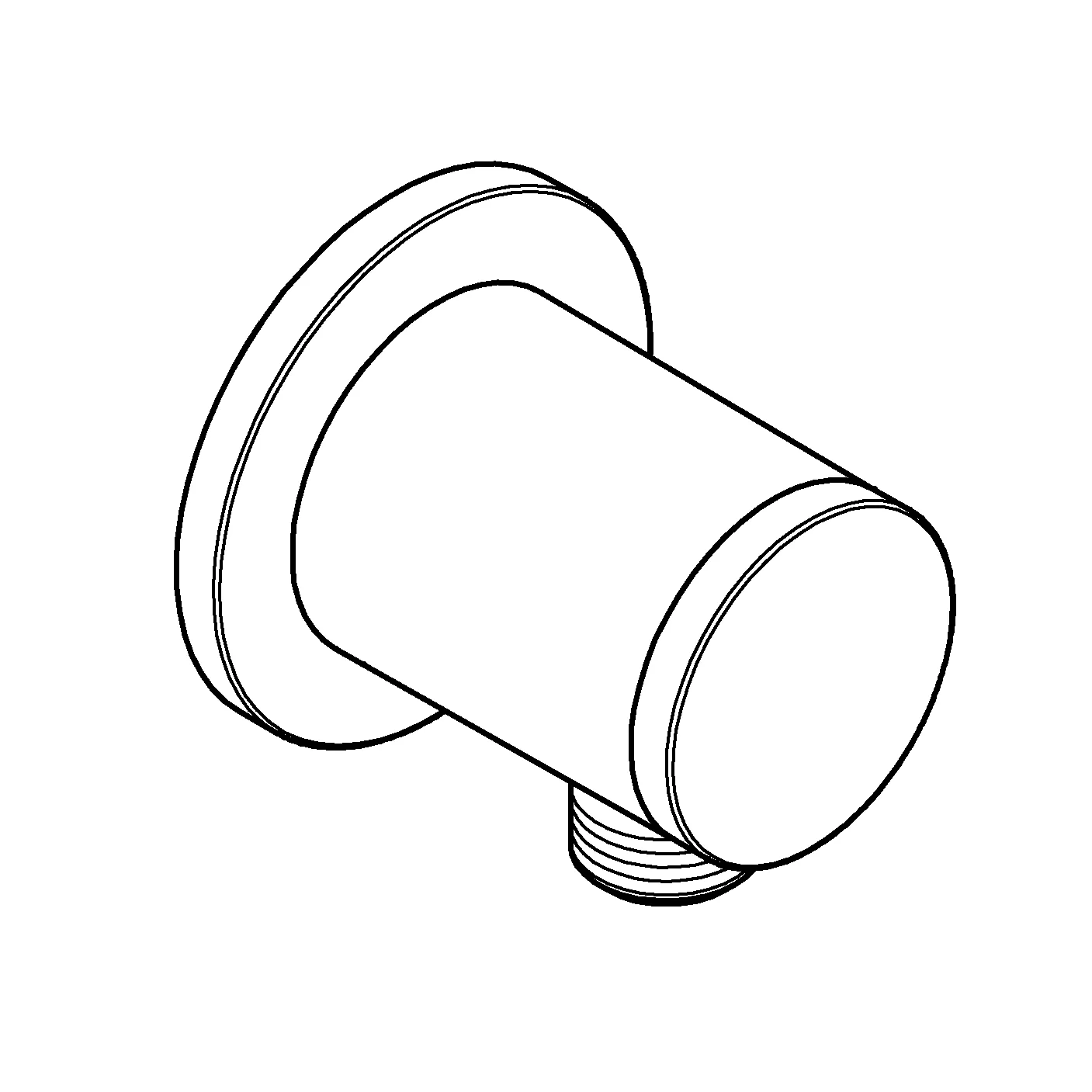 Wandanschlussbogen Tempesta 28680_1, Außengewinde, eigensicher, chrom Wandanschlussbogen Tempesta 28680_1, Außengewinde, eigensicher, chrom