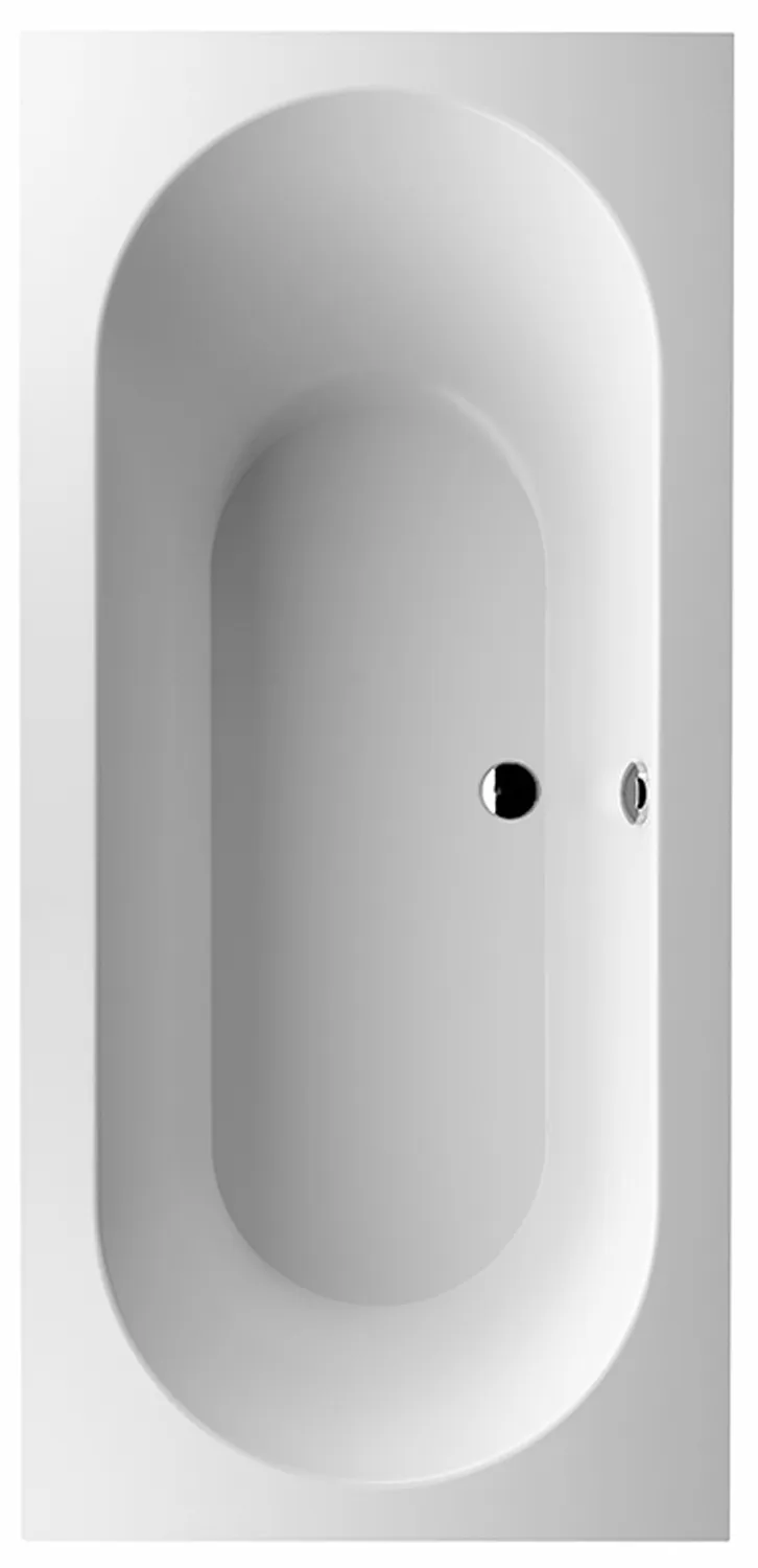 Villeroy & Boch Whirlwanne „Oberon“ mit Whirlsystem „Combipool Comfort“ rechteck 190 × 90 cm, Mittelablauf in Weiß Alpin
