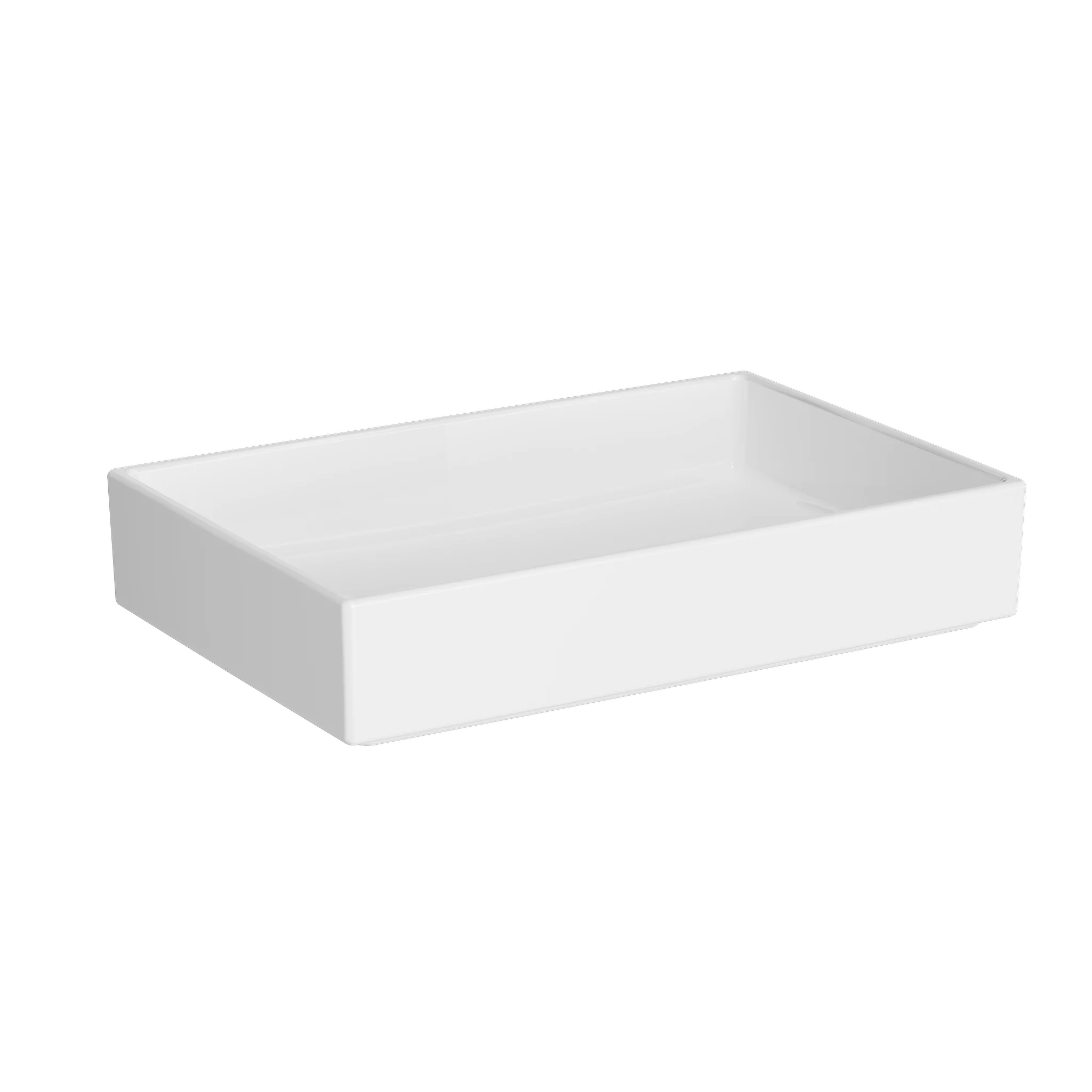 VitrA ArchiPlan Aufsatzschale rechteckig 60x40x12 cm freistehend Weiß Hochglanz mit VitrA Clean-Oberfläche