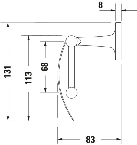 Starck T Papierrollenhalter, Bronze Gebürstet, 125x125x131