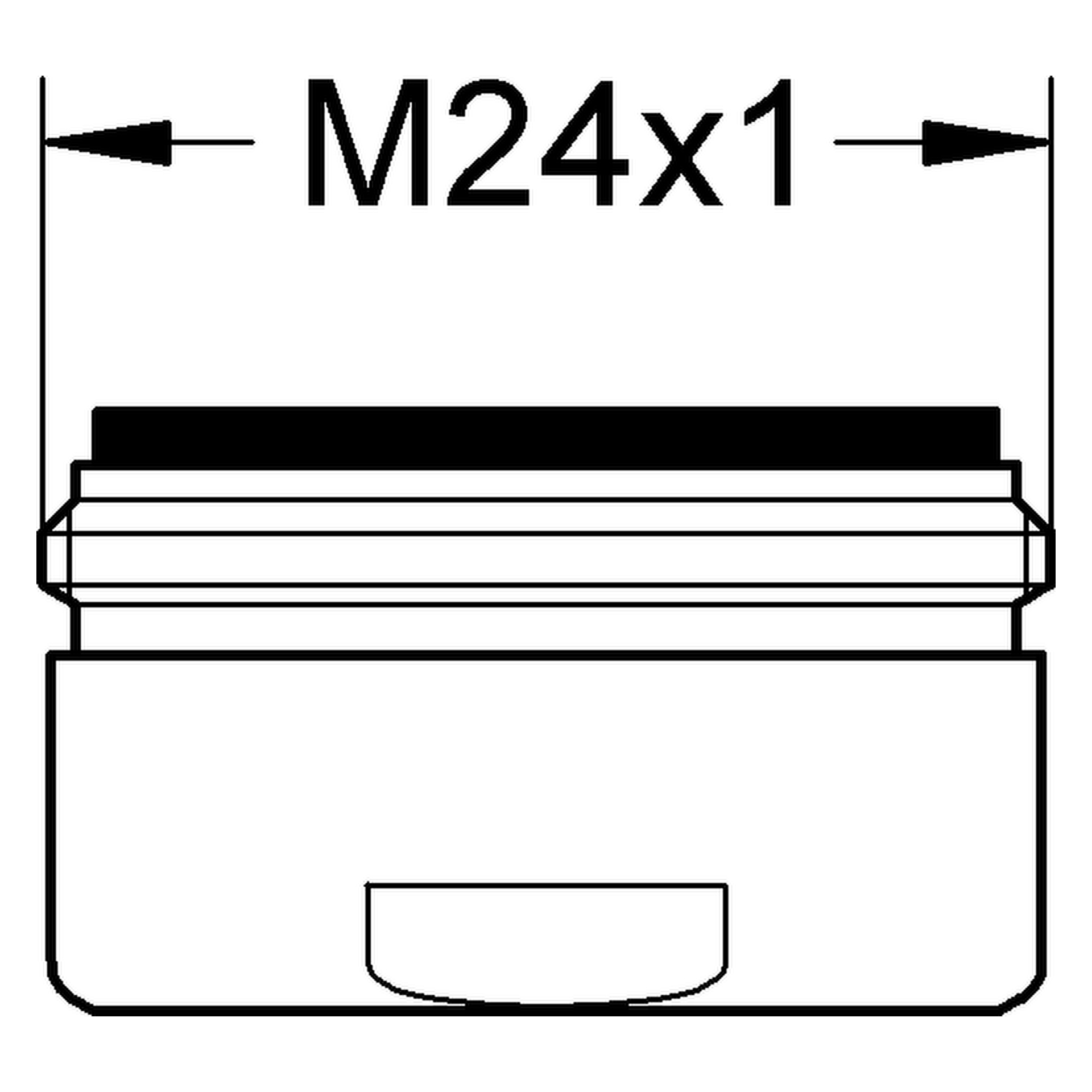 Mousseur 13961, Außengewinde, M 24 × 1, Durchflussklasse: B, 25,2 l/min bei 3 bar, chrom