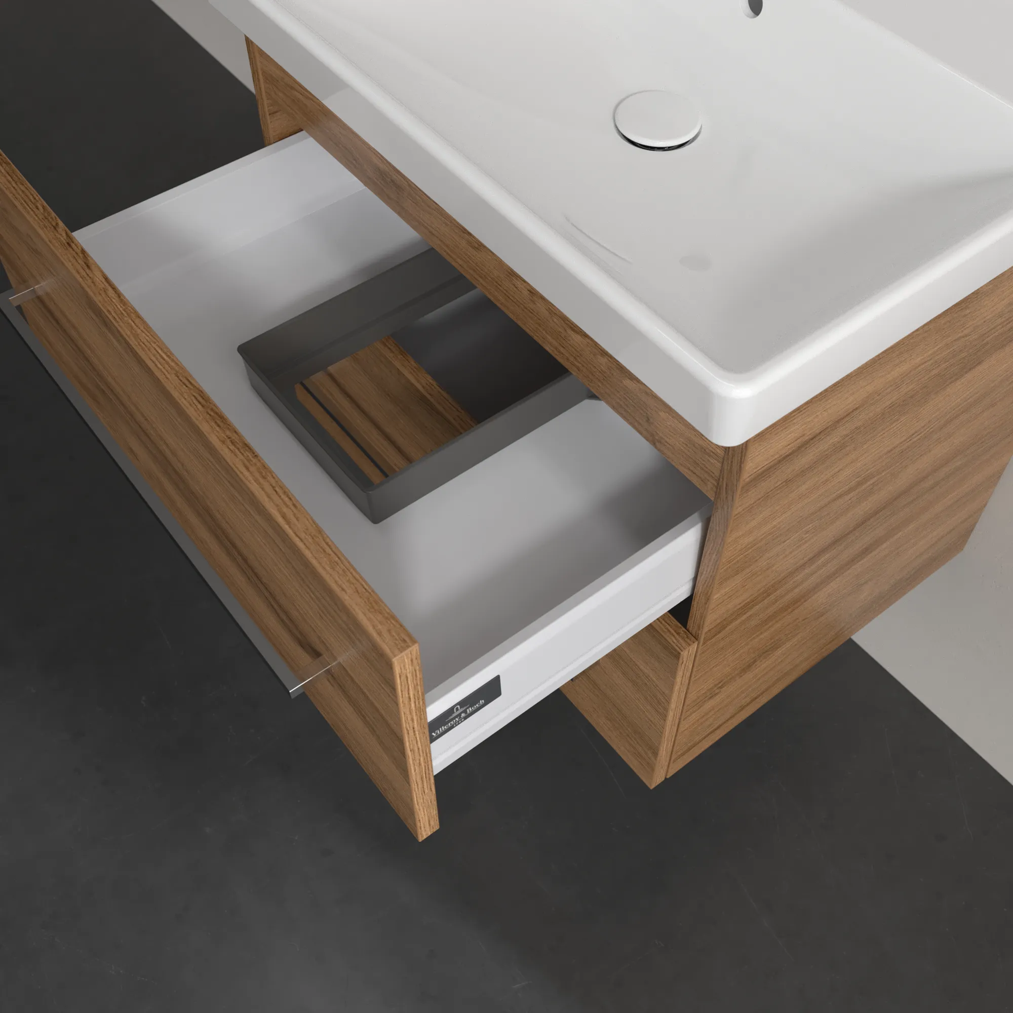 Villeroy & Boch Waschtischunterschrank „Avento“ für Schrankwaschtisch 630 × 514 × 452 mm Kansas Oak, Soft Closing