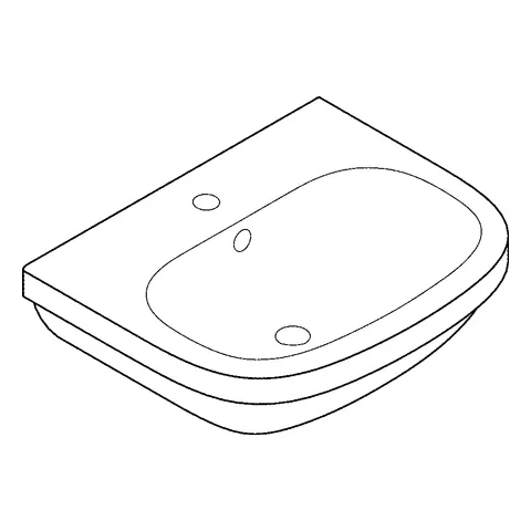 Grohe Waschtisch Euro Keramik 39336, wandhängend, 550x450mm, 1 Hahnloch, mit Überlauf, alpinweiß Grohe Waschtisch Euro Keramik 39336, wandhängend, 550x450mm, 1 Hahnloch, mit Überlauf, alpinweiß