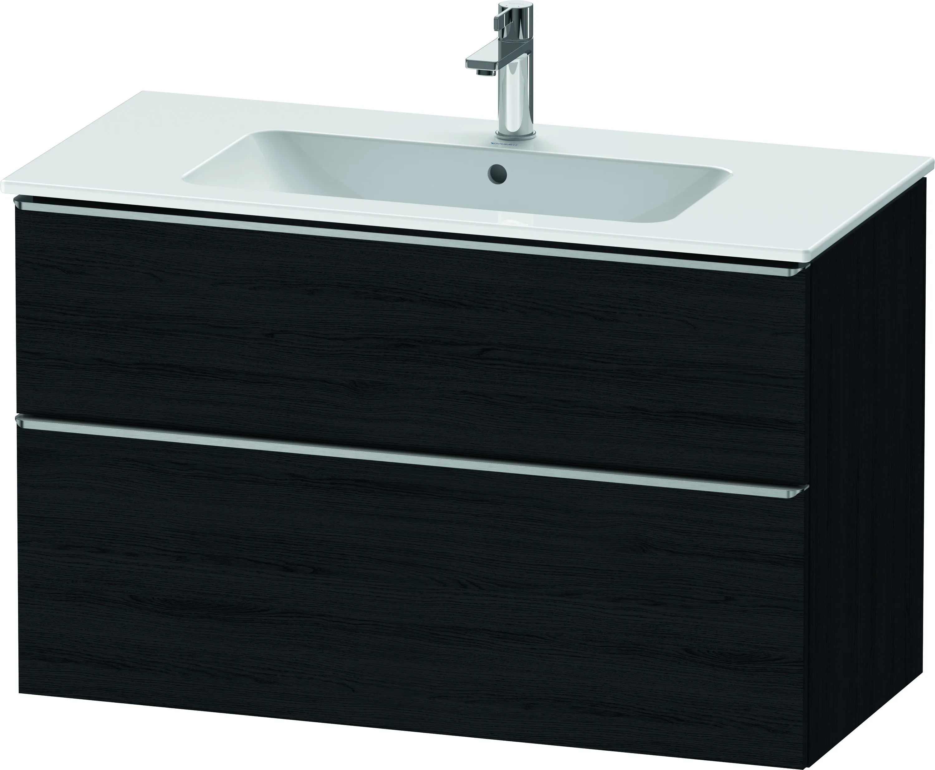 Duravit Waschtischunterschrank wandhängend „D-Neo“ 101 × 62,5 × 46,2 cm Eiche Schwarz