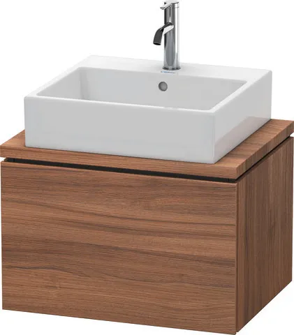 Duravit Waschtischunterschrank wandhängend „L-Cube“ 62 × 40 × 47,7 cm Nussbaum Natur