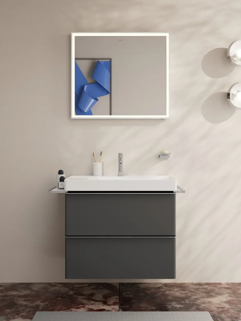 Hansgrohe Xelu Q Waschtisch, weiß, 800x480 mm, wandhängend, mit Ablage links, ohne Hahnloch und Überlauf, SmartClean-Glasur Hansgrohe Xelu Q Waschtisch, weiß, 800x480 mm, wandhängend, mit Ablage links, ohne Hahnloch und Überlauf, SmartClean-Glasur
