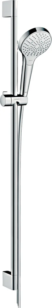 Hansgrohe Croma Select S Brauseset EcoSmart, 110 mm Brausekopf, 90 cm Brausestange, weiß/chrom