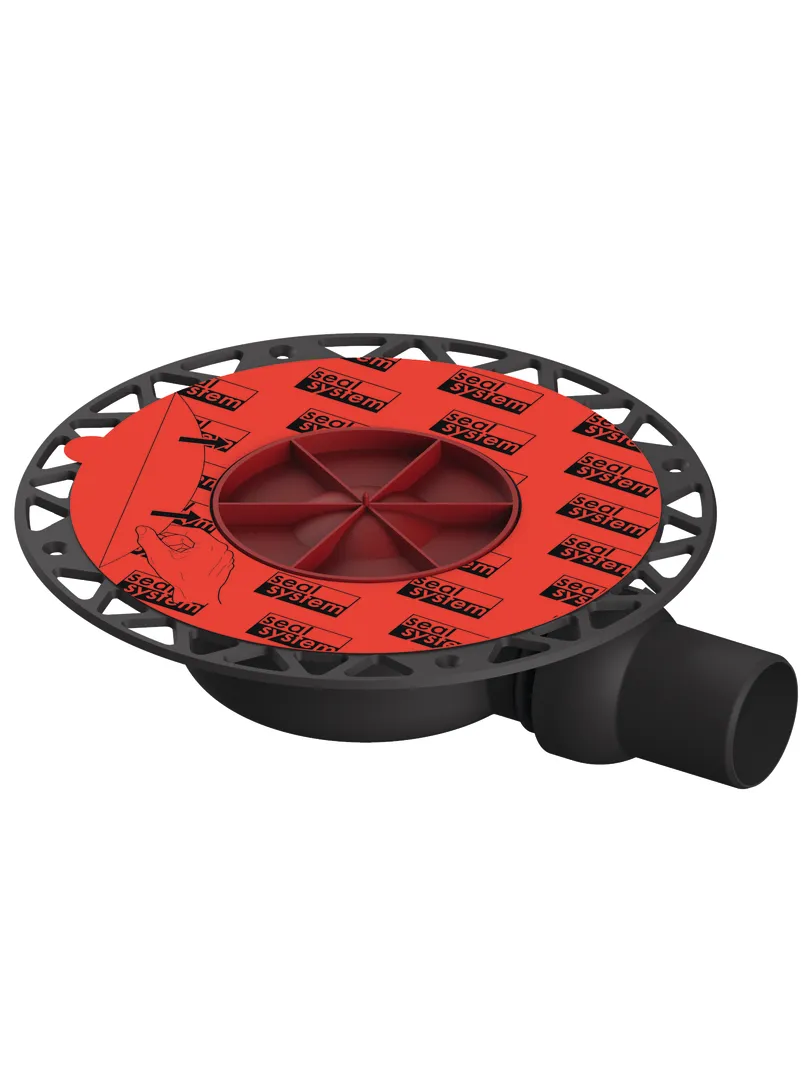 drainpoint S Ablauf DN 50 superflach mit Seal System Universalflansch, ohne Zulauf