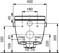 TECE Dusch-WC „one“, Befestigung verdeckt, ohne Spülrand TECE Dusch-WC „one“, Befestigung verdeckt, ohne Spülrand