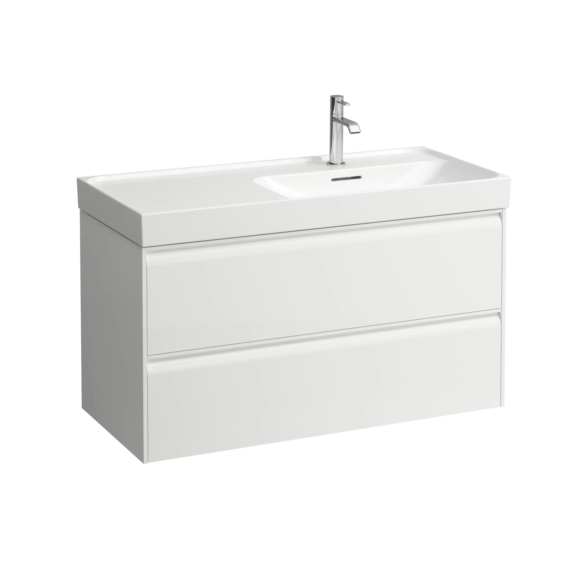 Laufen Waschtischunterbau MEDA 448x984x515 2 Schubladen, integrierte Griffleiste für Waschtisch H817117, weiß matt Laufen Waschtischunterbau MEDA 448x984x515 2 Schubladen, integrierte Griffleiste für Waschtisch H817117, weiß matt