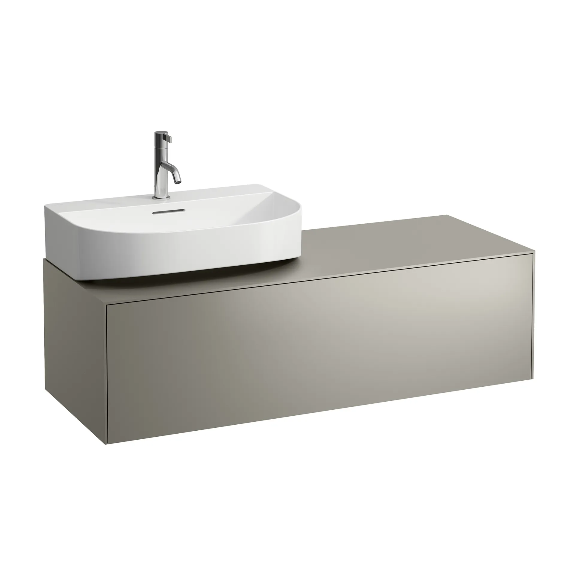 Laufen Waschtischunterbau „SONAR“ 1177 × 341 × 457 mm Titan, links Laufen Waschtischunterbau „SONAR“ 1177 × 341 × 457 mm Titan, links