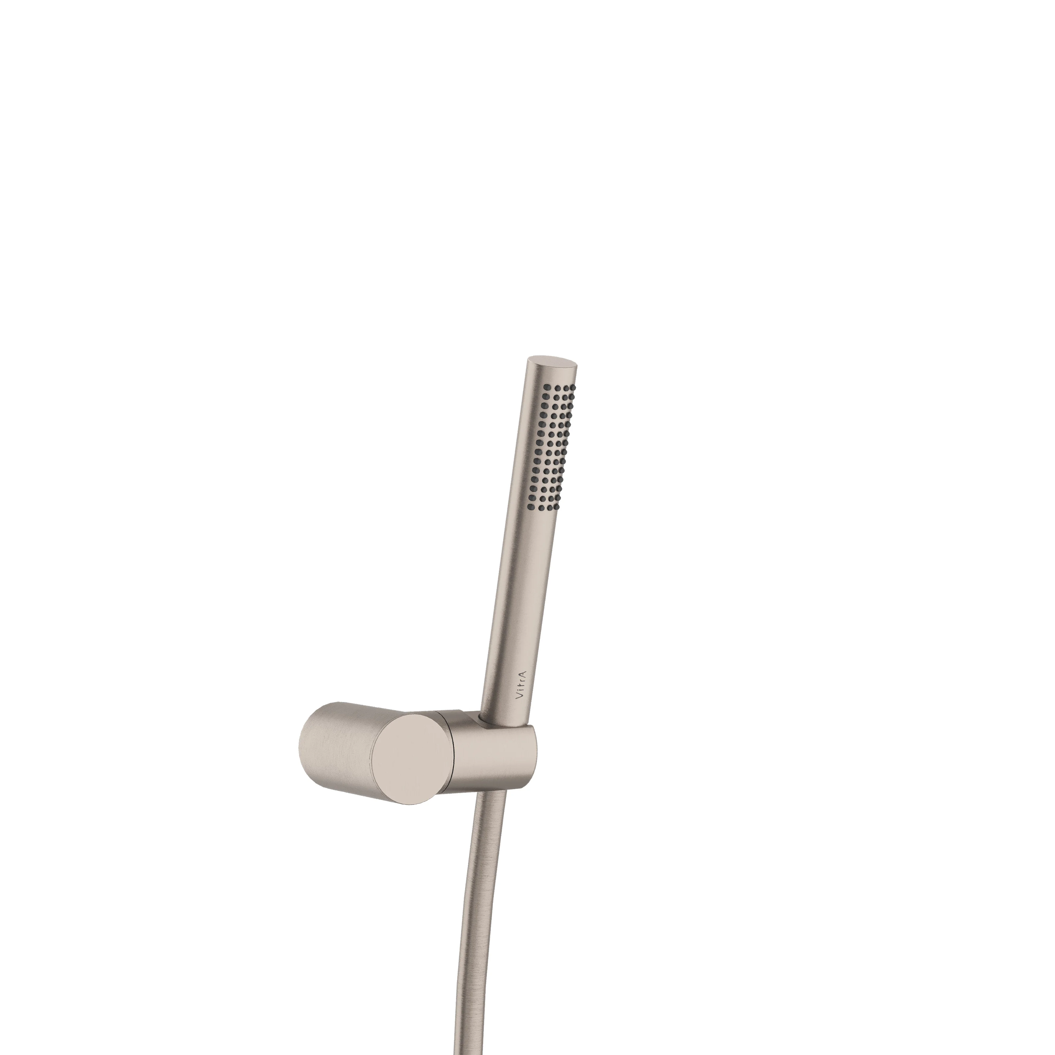 Universal Round Handbrause-Set Prime Stick mit Wandhalterung und Abgang G 1/2″ Nickel gebürstet