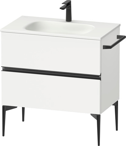 Duravit Waschtischunterschrank „Sivida“ 81 × 59,2 × 47,7 cm in Weiß Matt, Weiß Matt