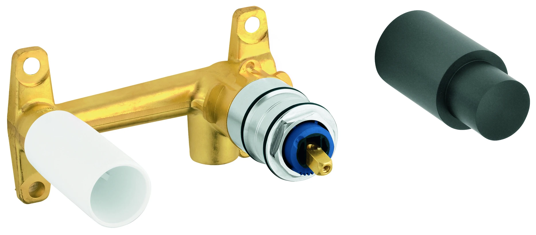 Einhand Unterputz-Universal-Einbaukörper 32635, DN 15, für 2-Loch-Waschtischbatterien, 35 mm Keramikkartusche, Einbautiefe 45 bis 75 mm