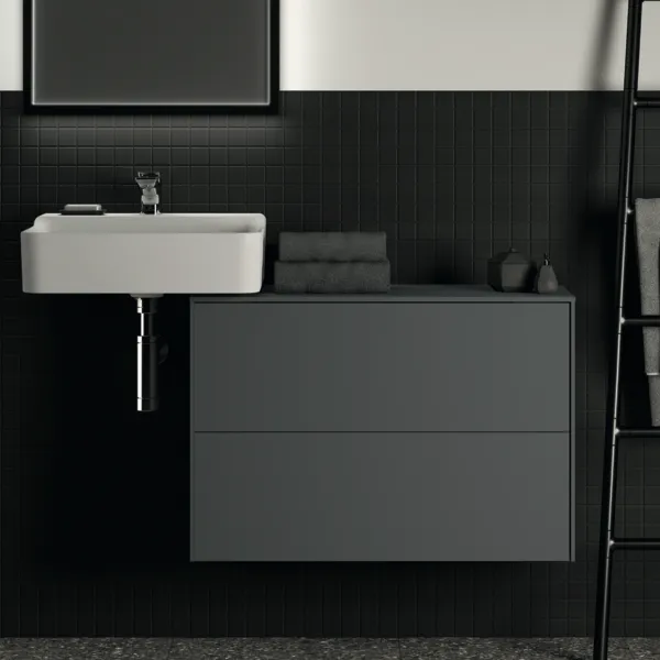 Ideal Standard Waschtischunterschrank „Conca“ 80,2 × 55 × 37,3 cm Anthrazit matt lackiert Ideal Standard Waschtischunterschrank „Conca“ 80,2 × 55 × 37,3 cm Anthrazit matt lackiert