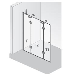 HSK teilgerahmt Walk-In-Duschkabine 3-teilig „Aperto“ Drehfalttür pendelbar, 3-teilig Glas Mattglas, Profile Chromoptik (Alu Hochglanz poliert), B: 1600 mm H: 2000 mm HSK teilgerahmt Walk-In-Duschkabine 3-teilig „Aperto“ Drehfalttür pendelbar, 3-teilig Glas Mattglas, Profile Chromoptik (Alu Hochglanz poliert), B: 1600 mm H: 2000 mm