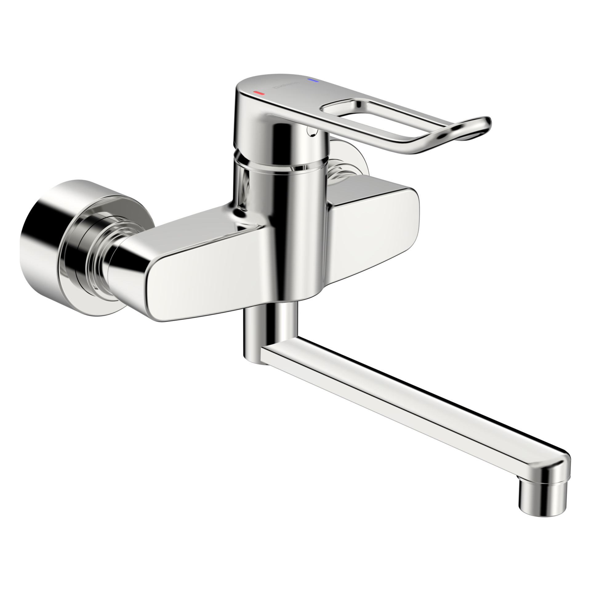 Einhand-Waschtischarmatur Bedienungshebel lang „Clinica“ Ausladung 277 mm in Chrom Einhand-Waschtischarmatur Bedienungshebel lang „Clinica“ Ausladung 277 mm in Chrom
