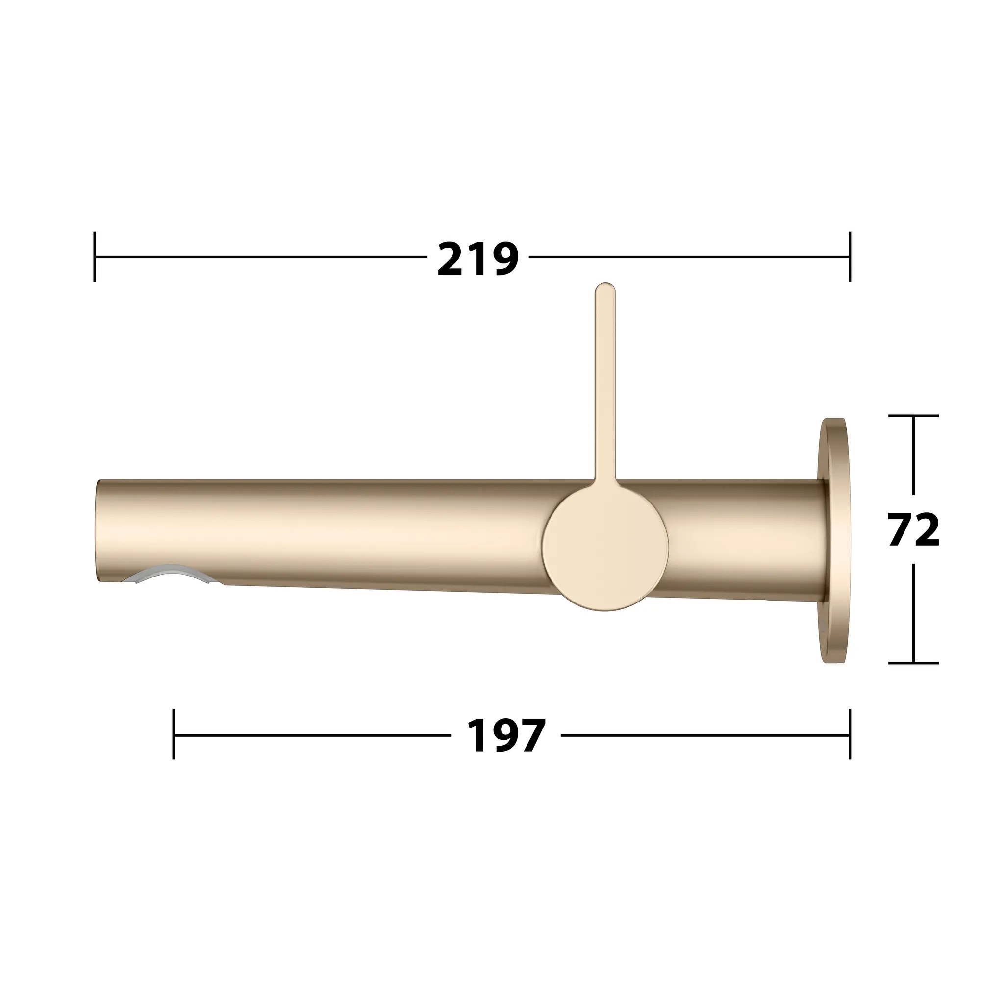 Edition 400 51516031101 Einhebel-Waschtischmischer UP für Wandmontage Ausladung 197 mm Bronze gebürstet