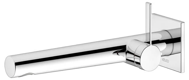 KEUCO IXMO Einhebel-Waschtischmischer Unterputz 1 Loch IXMO Pure für Wandmontage, eckig Ausladung 243 mm/IXMO Pure verchromt