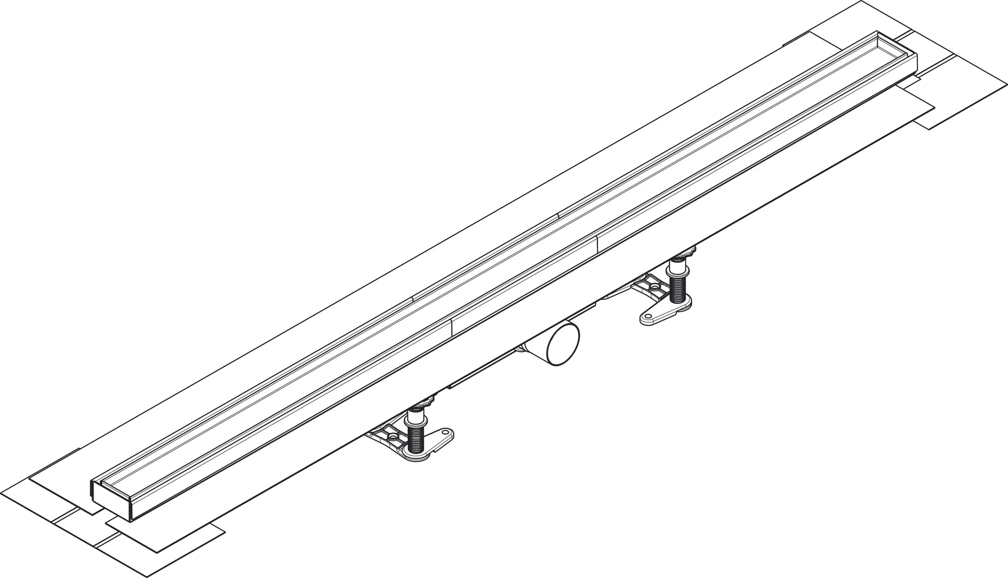 Hansgrohe RainDrain Compact Komplettset Duschrinne 1200 befliesbar Hansgrohe RainDrain Compact Komplettset Duschrinne 1200 befliesbar