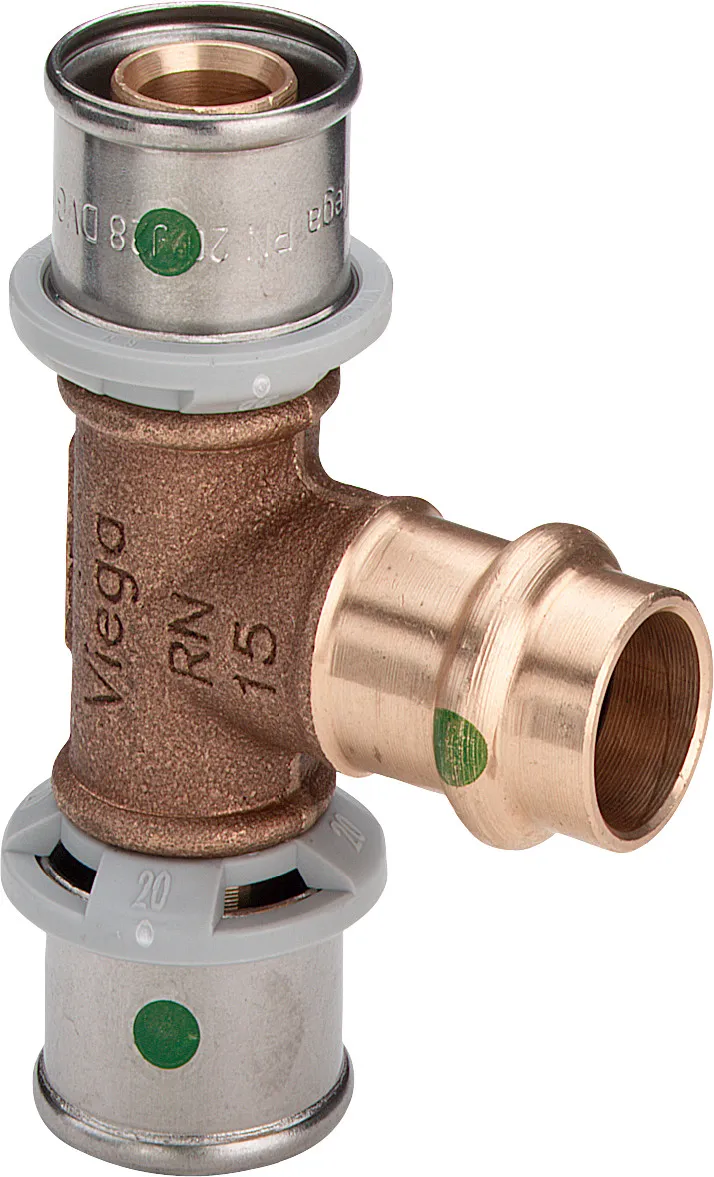 Viega „Sanfix P“ T-Stück mit 3 Muffen 20 × 15 × 20 mm Viega „Sanfix P“ T-Stück mit 3 Muffen 20 × 15 × 20 mm