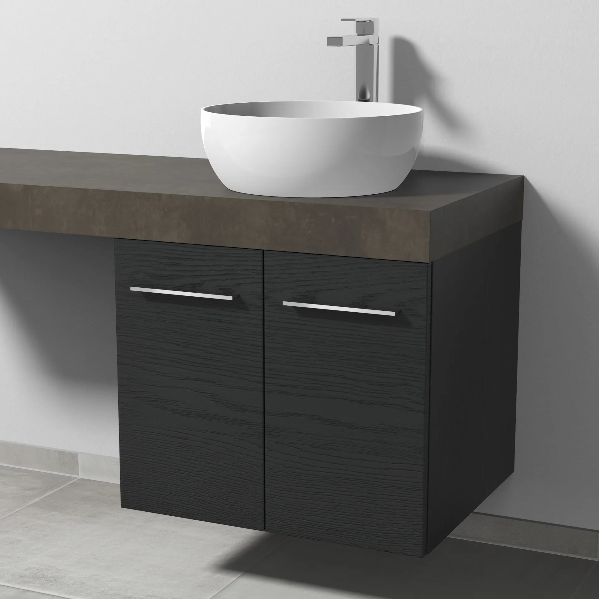 Sanipa Waschtischunterschrank „2morrow“ 600 × 510 × 520 mm in Black Oak