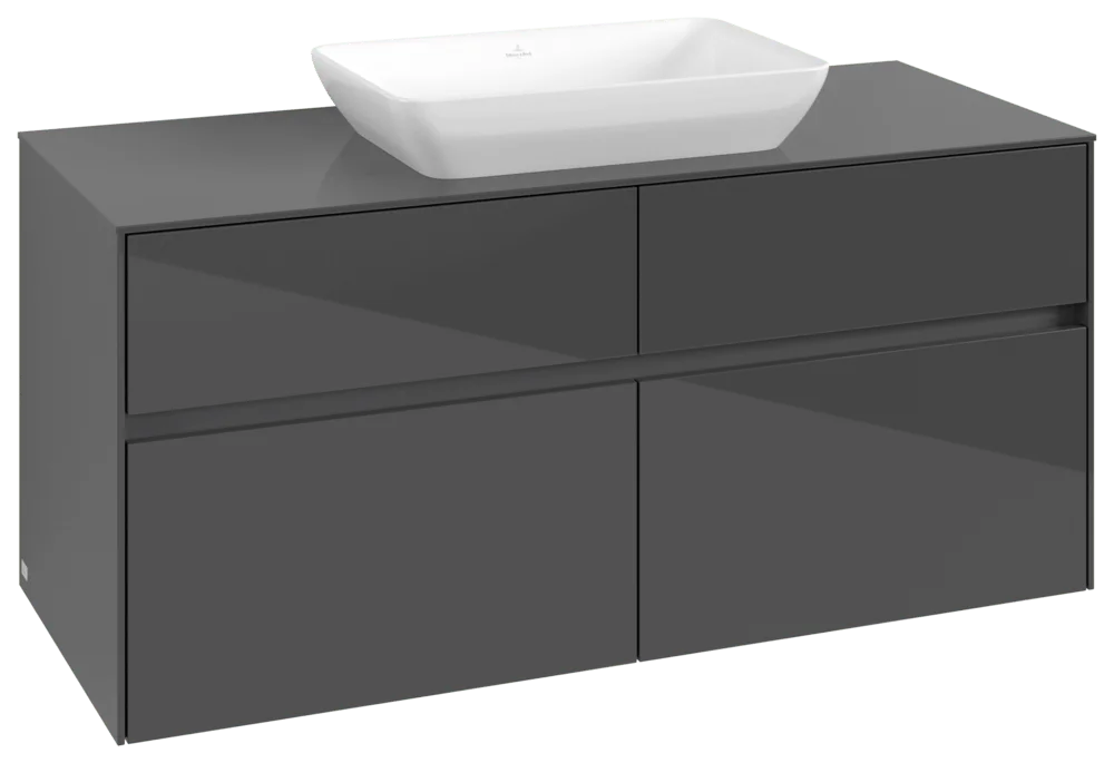 Villeroy & Boch Collaro Waschbeckenunterschrank C11200, 1200 x 548 x 500 mm, Glossy Grey Villeroy & Boch Collaro Waschbeckenunterschrank C11200, 1200 x 548 x 500 mm, Glossy Grey