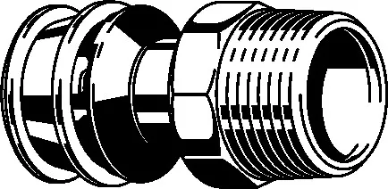 Viega „Raxofix“ Übergangsstück mit 1 Muffe und Außengewinde 16 mm × 3/8″