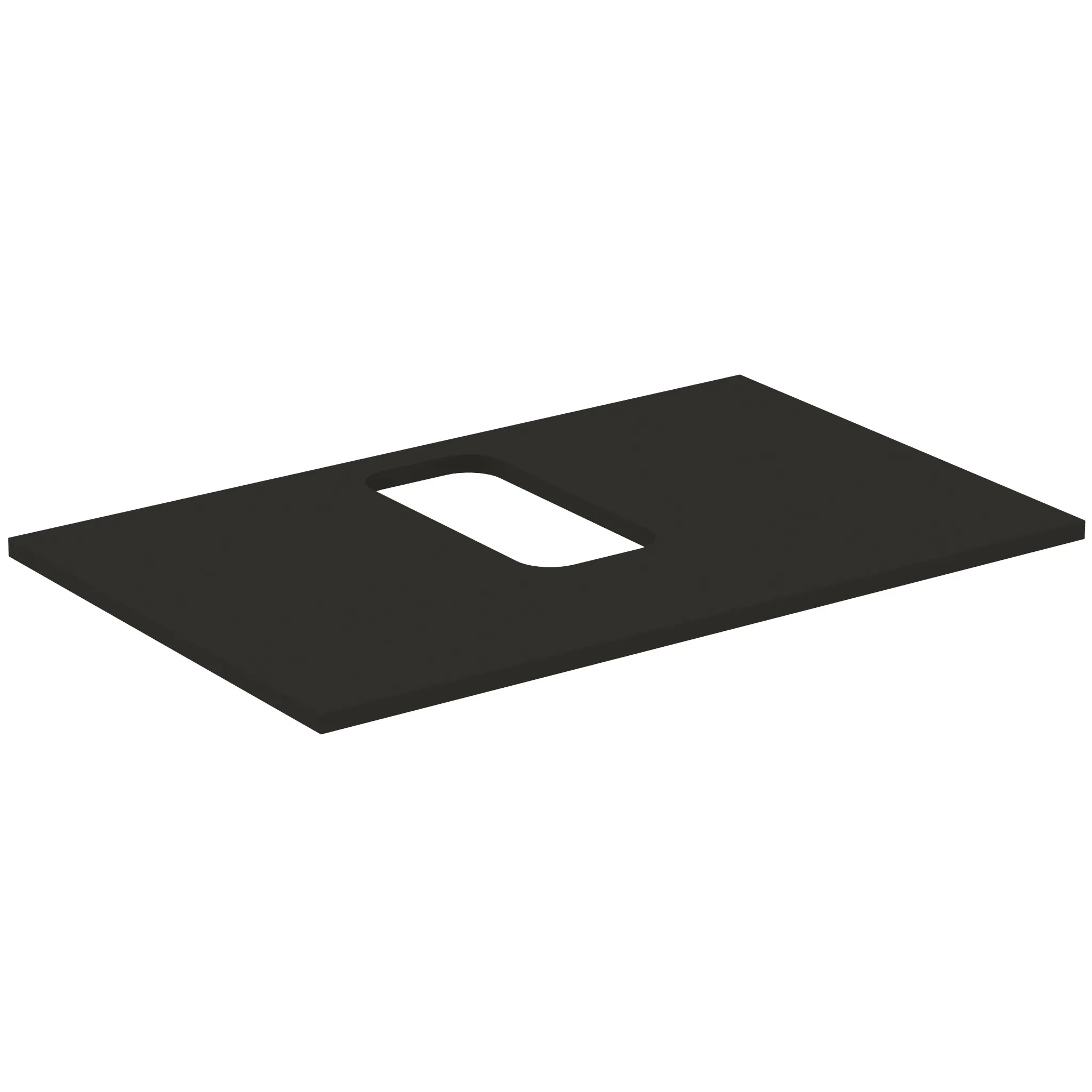 Waschtischplatte i.life B mittiger Ausschnitt für ein Wand-Waschtisch 802x507x18mm Weiß matt