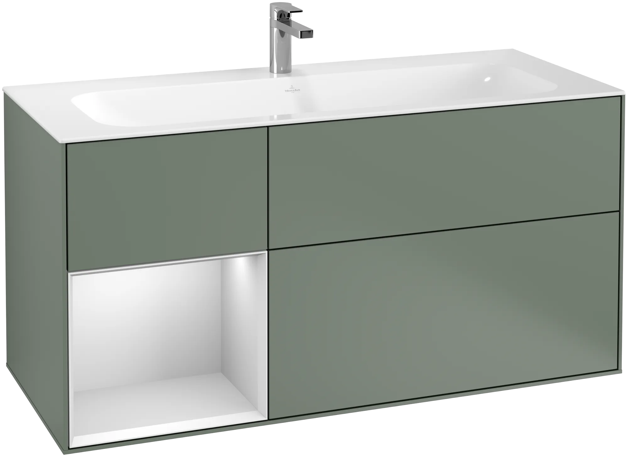 Villeroy & Boch Finion Waschbeckenunterschrank G06 1196x591x498mm Olive Matt/Lacquer