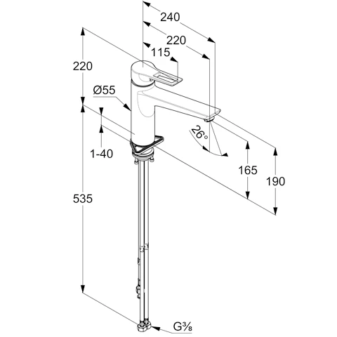 MIX SpültischEHM DN 15 Bügelhebel Niederdruck chrom MIX SpültischEHM DN 15 Bügelhebel Niederdruck chrom