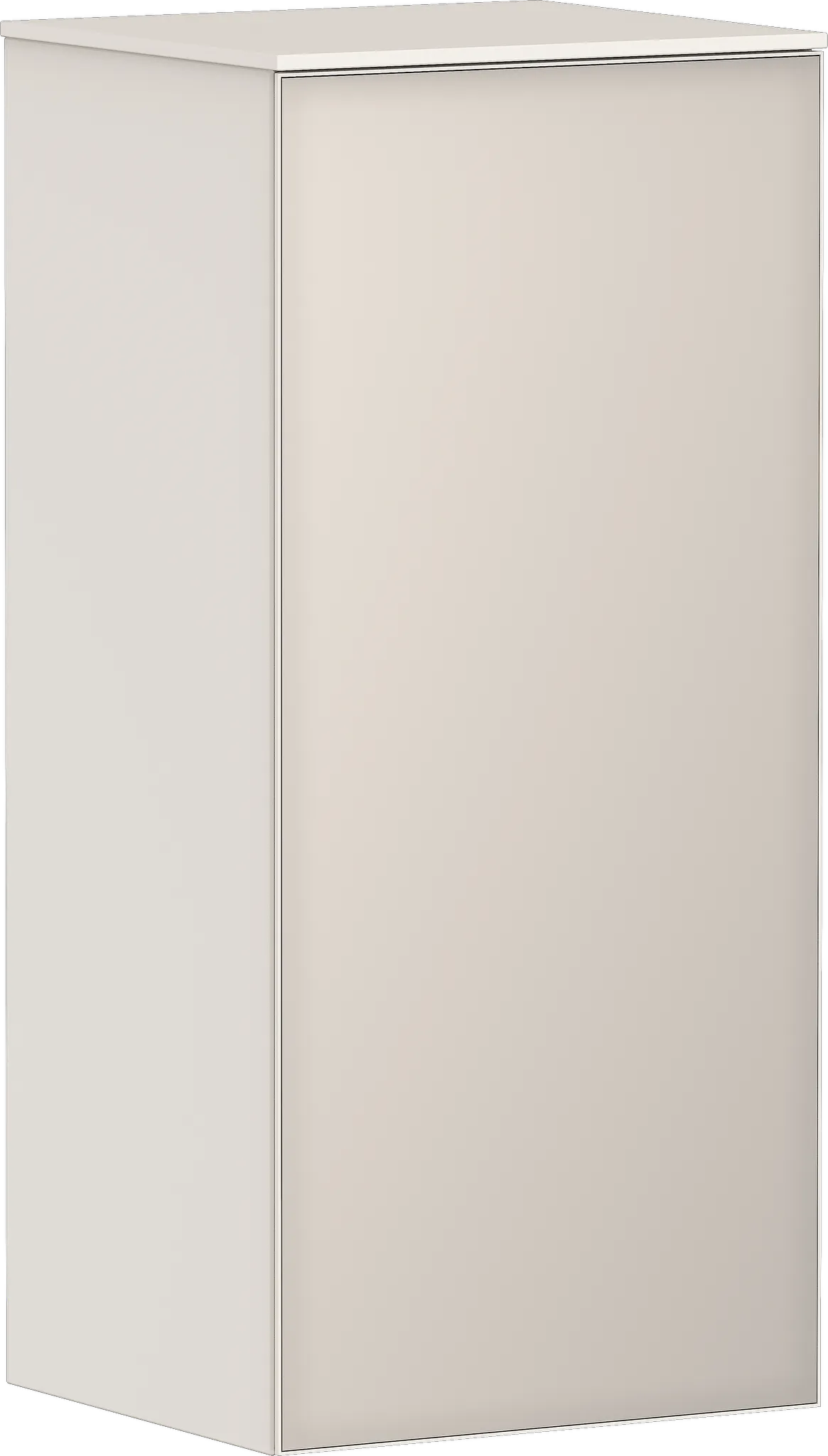 Xevolos E Halbhochschrank Sandbeige Matt 400/360, Türanschlag rechts Bronze Struktur