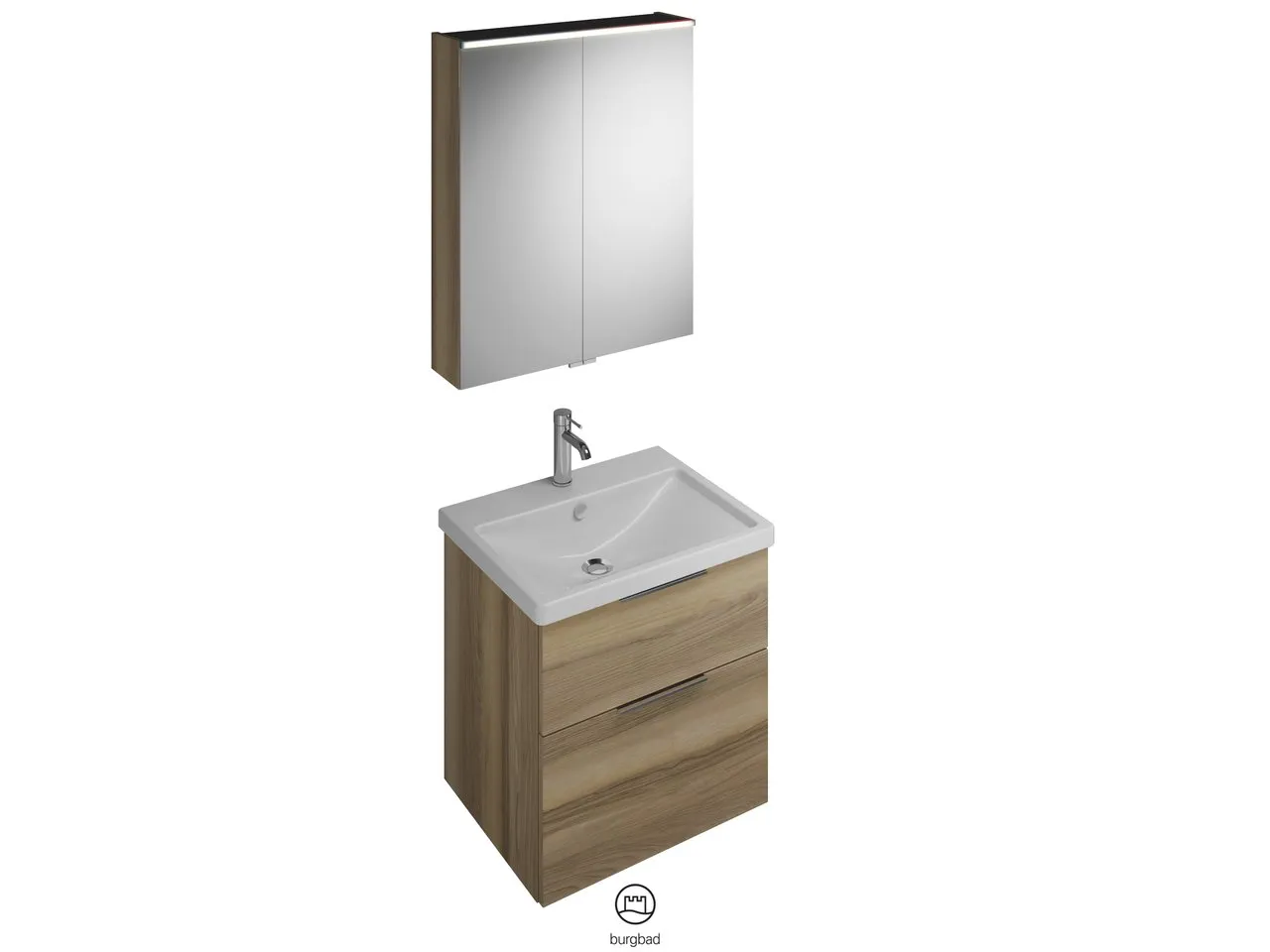 Badmöbelset (SFAN065), Breite 650 mm, Eqio, SPS, Keramik-WT, WTU, Lack Matt Badmöbelset (SFAN065), Breite 650 mm, Eqio, SPS, Keramik-WT, WTU, Lack Matt