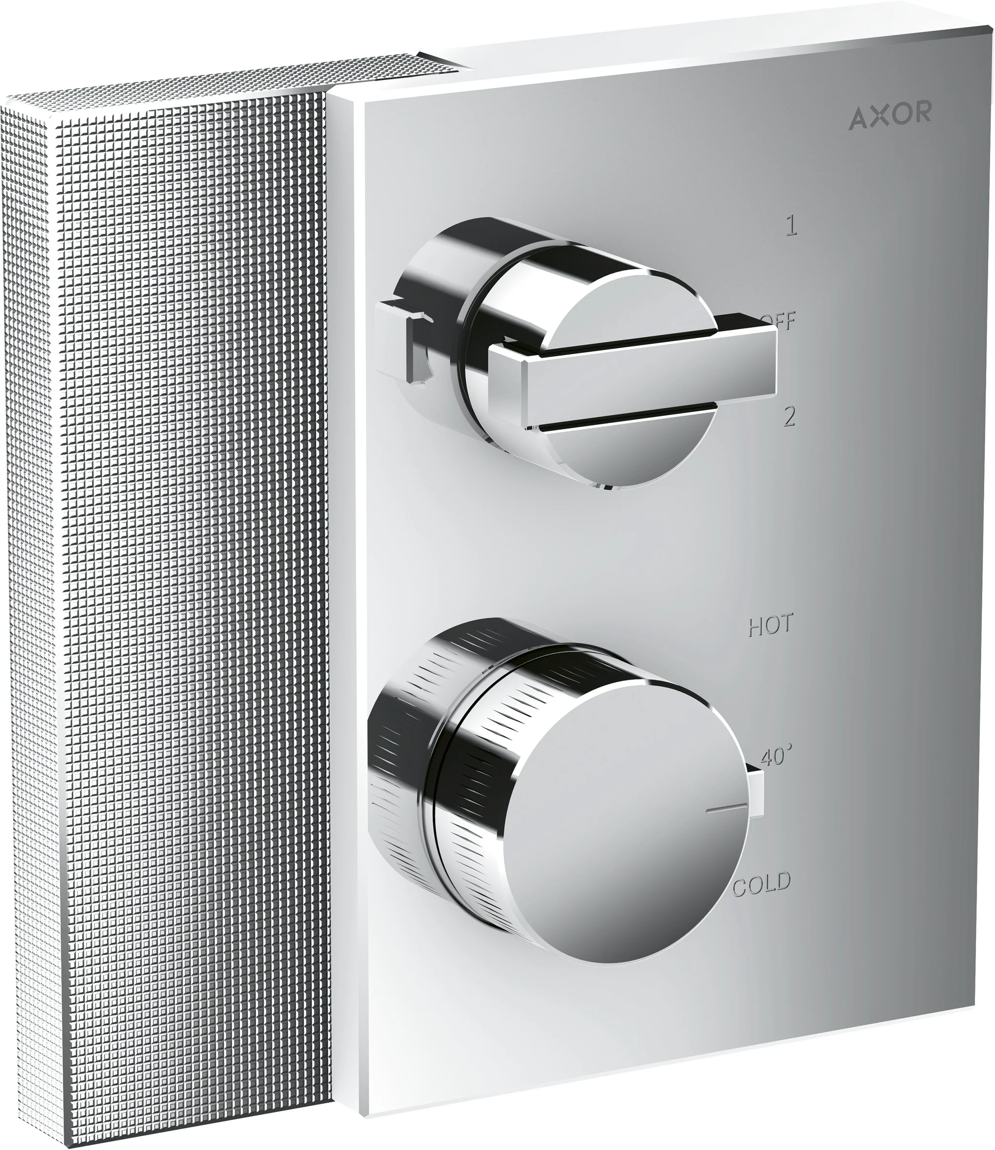 Hansgrohe AXOR Edge Thermostat Unterputz mit Ab- und Umstellventil - Diamantschliff, Chrom