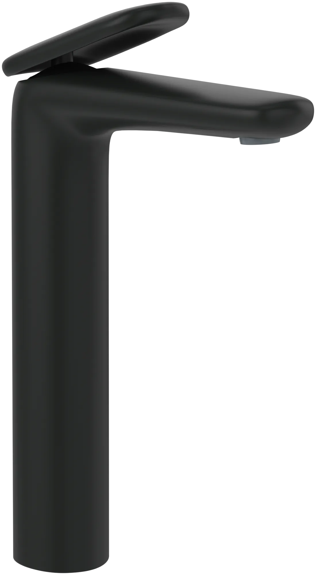 Villeroy & Boch Antao Einhebel-Waschtischarmatur erhöhter Standmontage, rund, Matt Black, 49,75 x 184 x 286 mm, mit Push-Open-Ablaufgarnitur und AirPlus-Technologie