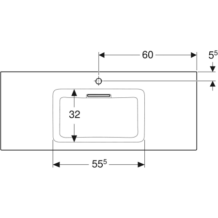 Schrankwaschtisch „One“ mit horizontalem Ablauf 120 × 48 cm in weiß alpin mit KeraTect® Schrankwaschtisch „One“ mit horizontalem Ablauf 120 × 48 cm in weiß alpin mit KeraTect®