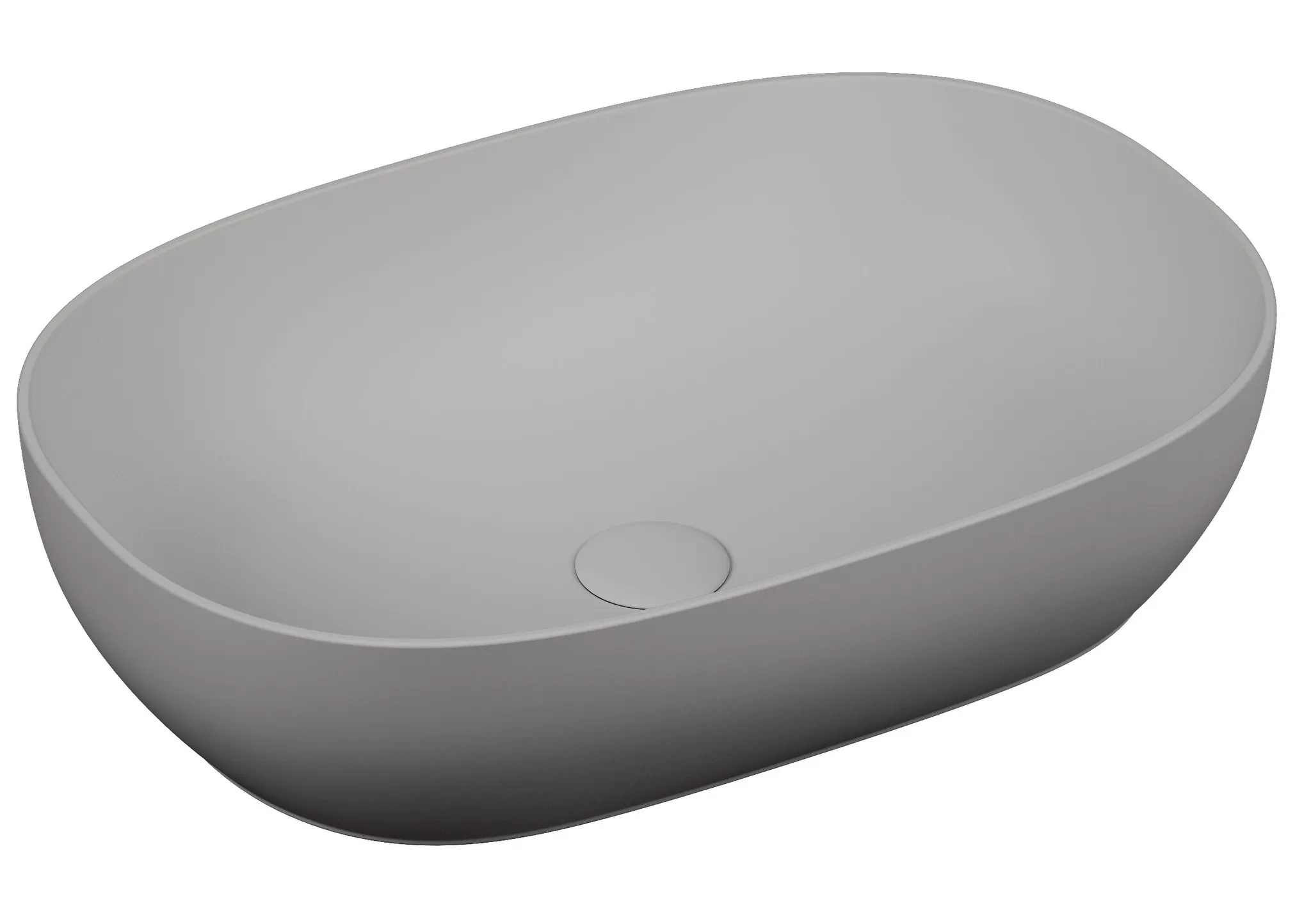 VitrA Outline Aufsatzschale oval 58 x 40 cm CERAFINE Steingrau Matt mit Oberflächenveredelung VitrA Clean VitrA Outline Aufsatzschale oval 58 x 40 cm CERAFINE Steingrau Matt mit Oberflächenveredelung VitrA Clean