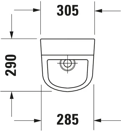 Urinal Nohne 1,565mm,rimmless weiß hgl., Zulauf von Hinten